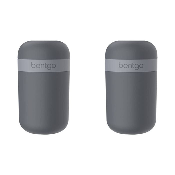2PK Bentgo Dual-Sealing Lightweight Snack Cup Food Container 590ml Dark Grey