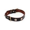 CottonMore Top Quality Handmade Genuine Leather Pendants Dog Collar - Medium