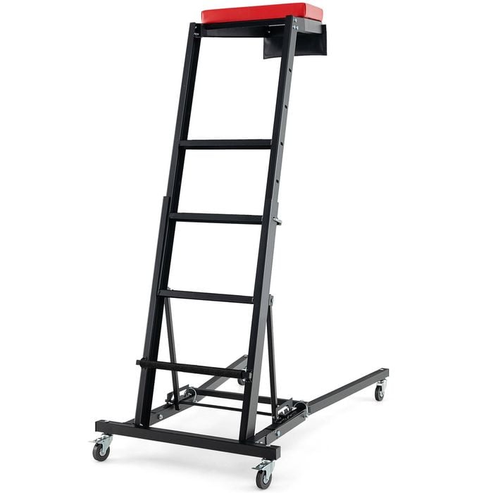 Costway Height Adjustable Mechainc Stool Garage Creeper Chair 114.5-168cm