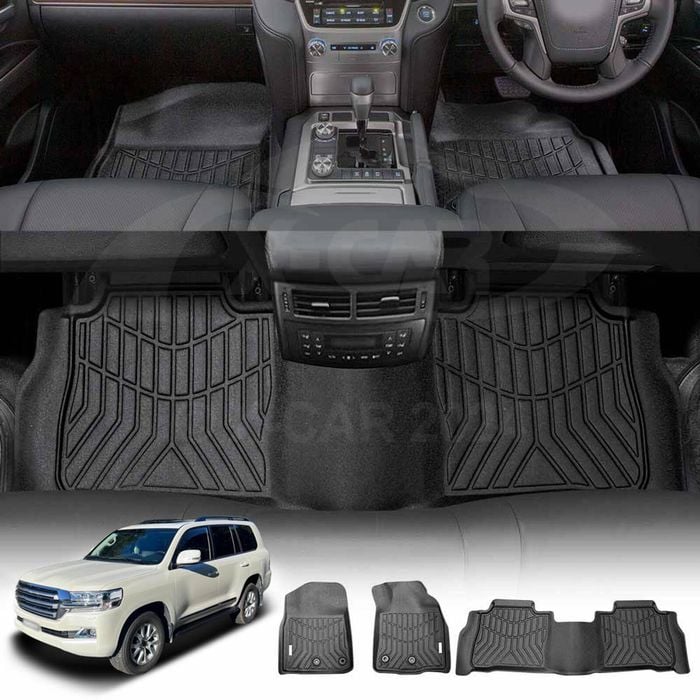 3D Customized All Weather Car Mat Floor Full Set for Toyota LandCruiser 200 LC200 Series 2007-2021