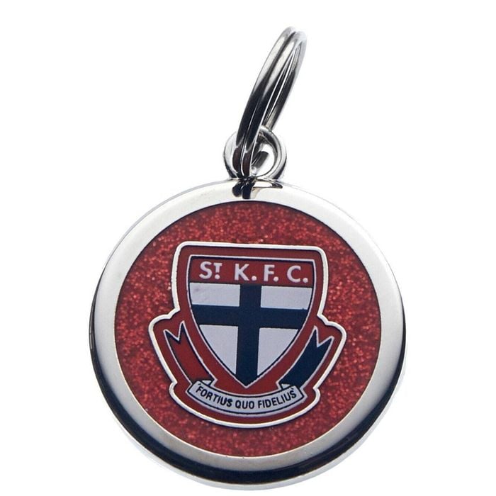 Afl Pet Id Tag - St Kilda Saints - Engravable - 25mm Diameter