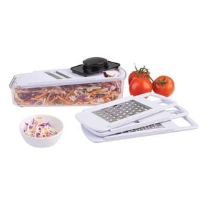 Appetito 6 Piece Multi Slicer & Grater Set 4 Blades Vegetable Cutter White