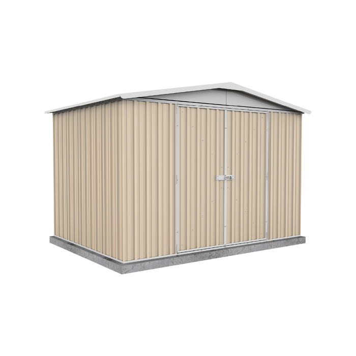 Absco Sheds 3.0 x 2.18 x 2.06m Classic Cream Regent Double Door Garden Shed