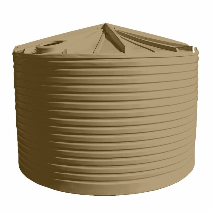 Clark Tanks 22000L Round Poly Water Tank - Desert Haze