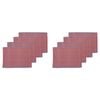 2x 4pc Porto Lola Polycotton Ribbed Placemats Set 33x45cm Fuchsia