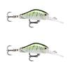 2x Rapala 4cm Shadow Rap Fat Jack Crankbait Fishing Lures - Hollow Green Tiger