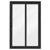 Polar Eco-View Windows 2145 x 1410mm Black Aluminium Sliding Door Kit - Black