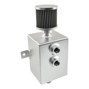 Calflow Aluminium 2 Litre Rectangular Oil Catch Tank Can with Breather, -10AN Ports