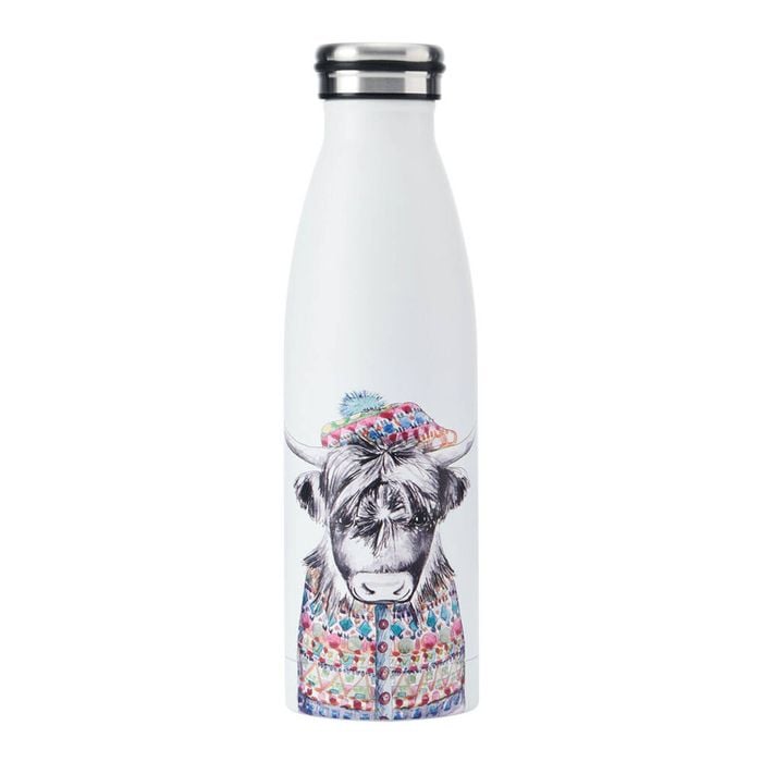 Mikasa x Tipperley Hill Cow Themed Sleeved Insulated Water Bottle 500mL