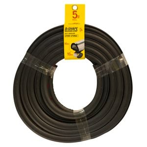 Moroday 16 x 10mm x 5m Black Self Adhesive D-Shape Weather Strip