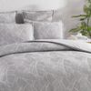 Renee Taylor Bengali Jacquard Queen Quilt Cover w/ Pillowcase Bedding Set Silver