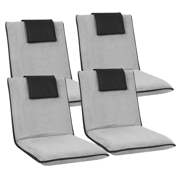 Artiss 4X Floor Chair Lounge Velvet
