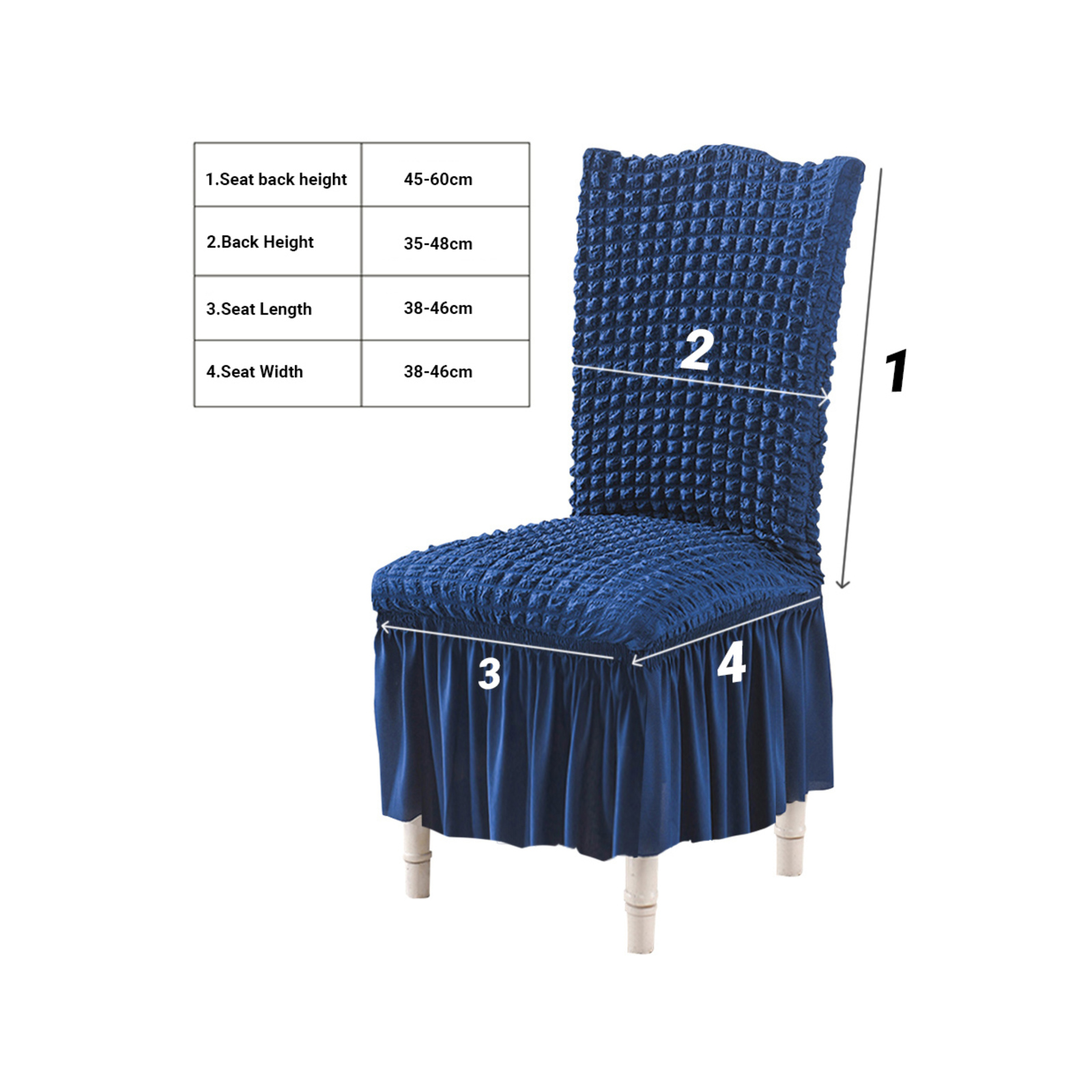 SOGA Chair Cover Seat Protector with Ruffle Skirt Blue Bunnings Australia