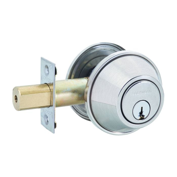Lockwood Polished Stainless Steel Symmetry Double Cylinder Deadbolt