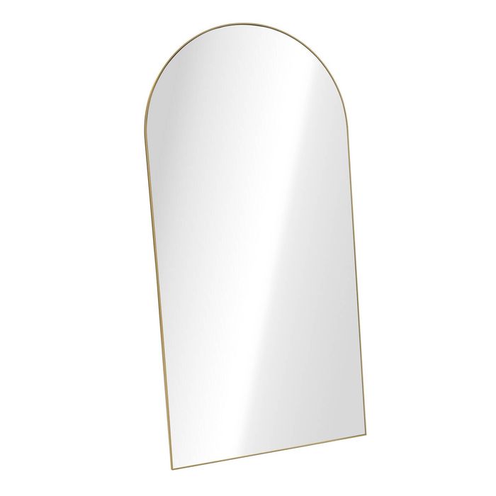 Oikiture Arched Full Length Mirror Floor Mirrors 200x100cm Gold