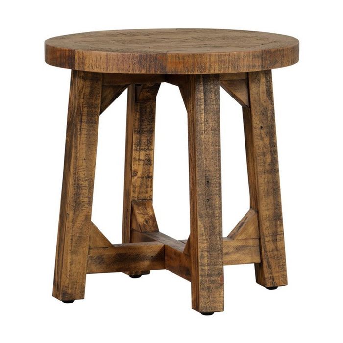 1825 Interiors Oslo Round Side Table New Pine Handmade Furniture Natural