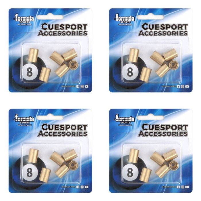 24pc Formula Sports Brass Ferrule Screw Cue Tip Replacement 9mm - Gold
