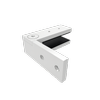 ProtectorAl 80 x 80 x 27mm Matt White Wall To Glass Friction Fit Clamp