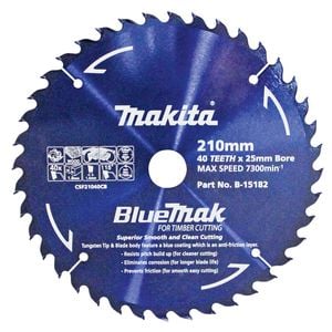 Makita 210mm 40T Bluemark Circ Saw Blade B-15182