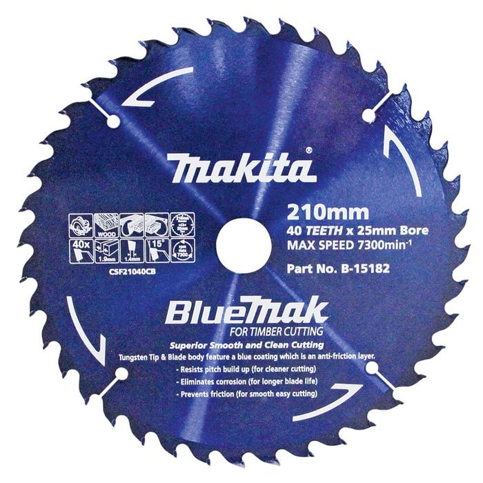 Makita 210mm 40T Bluemark Circ Saw Blade B-15182