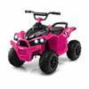 Costway 12v Kids Ride On Car Electric Atv Toy With Headlights & Horn & Music Pink