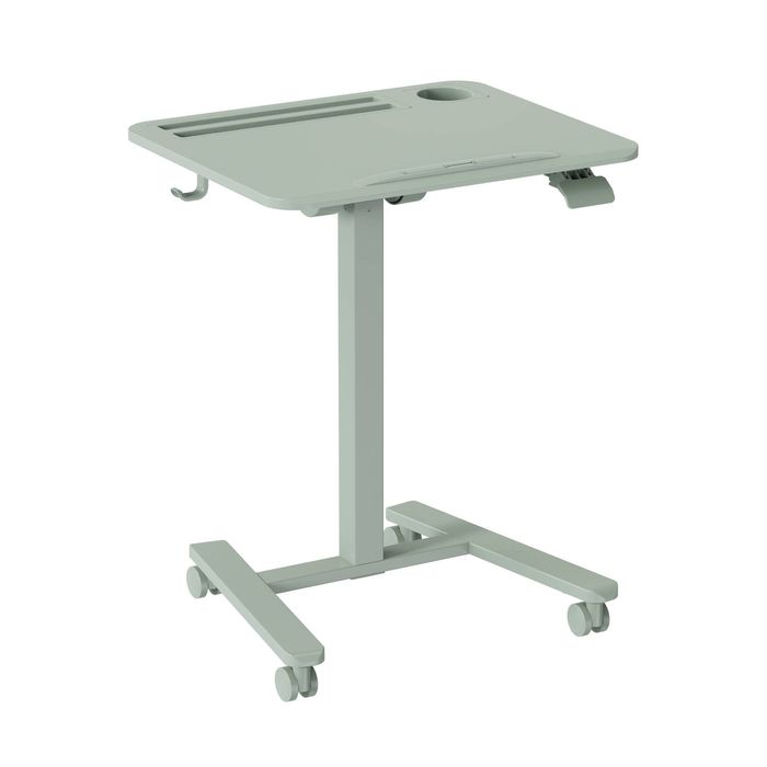 GKU Tiltable Height Adjustable Mobile Sit Stand Desk Wheely 700x500mm green
