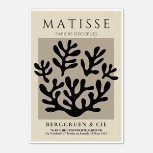 Galrie Henri Matisse Exhibition Print - Captivating Art at Berggruen & Cie (Black), Poster Only, A1 60 x 84cm (23 x 33inch)