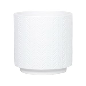 25 x 24.5cm White Round Footed Dash Planter