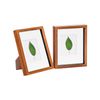 Nicola Spring Acrylic 3D Box Photo Frames with 4" x 6" Mounts - 8" x 10"  - Dark Wood - Pack of 2
