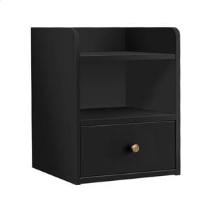 ALFORDSON Bedside Table 1 Drawer Black