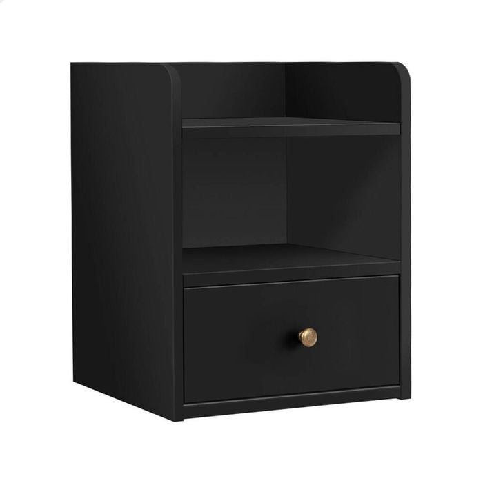 ALFORDSON Bedside Table 1 Drawer Black
