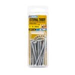 Zenith 8 - 10 x 60mm Galvanised Countersunk Rib Head External Timber Screws - 15 Pack