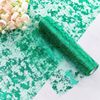 Catzon Table Runner Roll Sequin Foil Metallic Cloths for Christmas Decor-Green