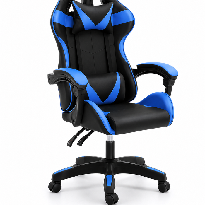 Relaxio Gaming Chair Office chair with Headrest and Lumbar Support - Blue