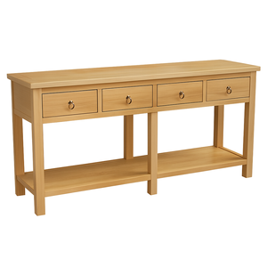 Stanley Birch 160cm Wide with 4 Drawers Console - Natural