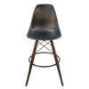 Sk Designer Living | Replica Eames Dsw Stool | Plastic & Walnut - Black