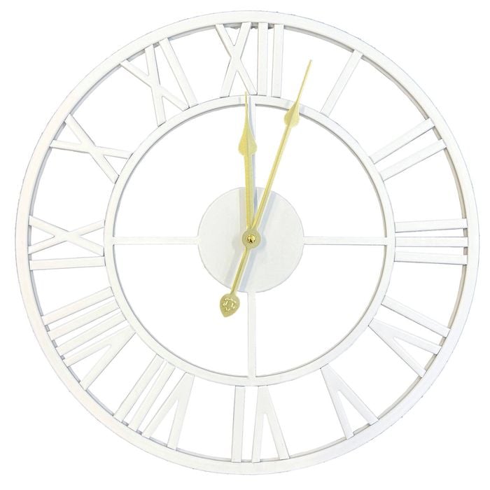 Infinity 40cm Classic White Metal Wall Clock