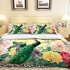 3D Peacock Flower 096 Bedding Set Pillowcases Quilt Duvet Cover Set Queen King