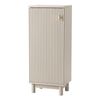 Levede Bathroom Cabinet Freestanding Storage Cupboard Slim 3 Tier Shelves Cream