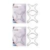 2x 2pc Appetito Durable Chrome Metal Sturdy Gas Stove Ring Reducer 12.5cm