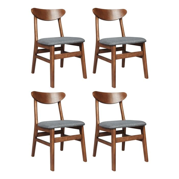 Levede 4pc Wooden Dining Chairs - Walnut