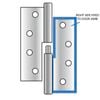 Austyle 100 x 75 x 2.5mm 304 Grade Stainless Steel Right Hand Lift Off Hinge