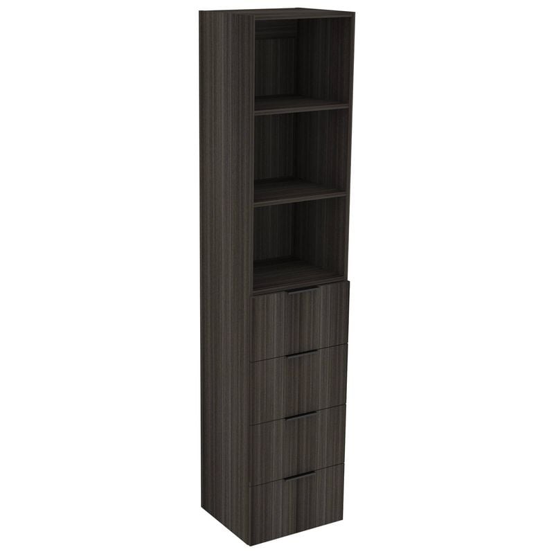 Lugna 2048 x 450 x 380mm Storm Ready to Assemble Robe Insert 2 Shelf 4 Drawer Unit