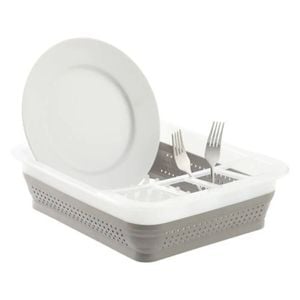 Silicone Collapsible Caravan Dish Drainer Compact Rack Dryer for RV Camping Boat