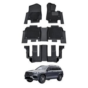 AUSGO 3-Row Set Double-Layer Car Floor Mats for Mercedes-Benz GLS-Class GLS Class X167 2019-Onwards Floor Liners