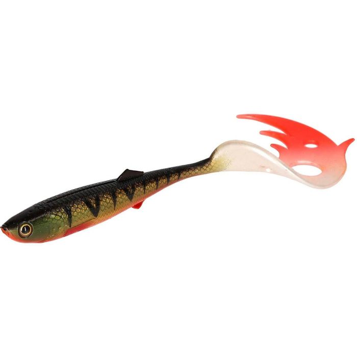 Mikado Jaws MCT 18cm Curl Tail Soft Plastic Fishing Lure Bloody Perch