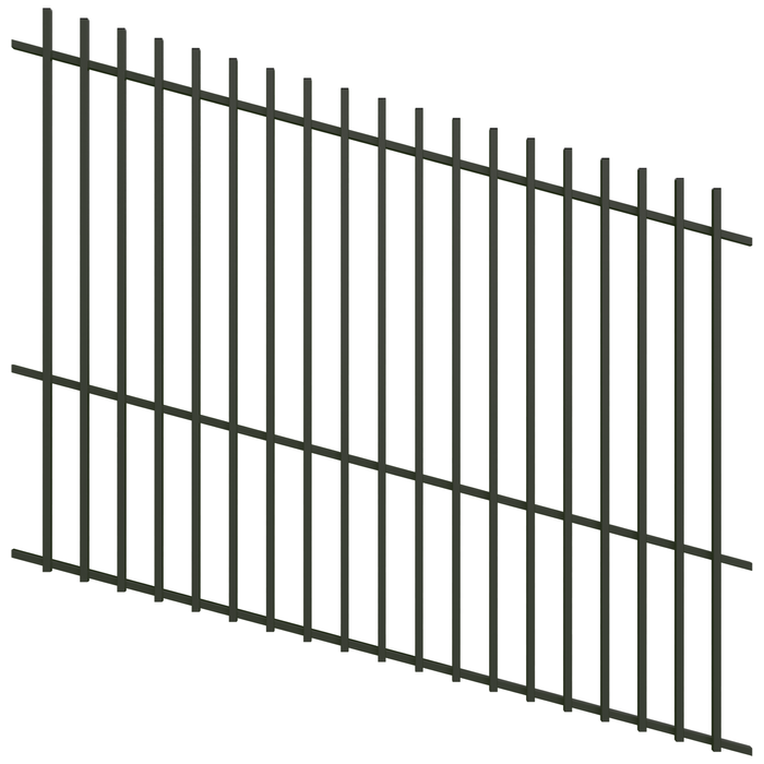 ProtectorAl 1201 - 2400 x 1800mm Woodland Grey Raked Up to 15º Batten Pool Fence Panel