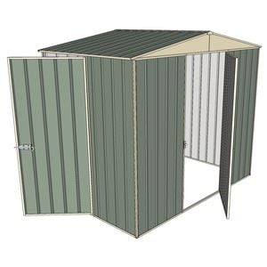 Build-a-Shed 2.3 x 1.5 x 2.3m Dual Hinged Door Narrow Shed - Green