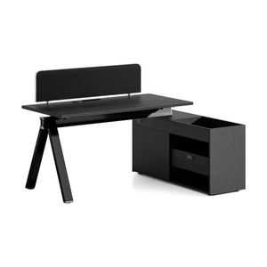 Modern Furniture Dolan Executive Workstation 1.4mx1.6mx0.75m Right - Black