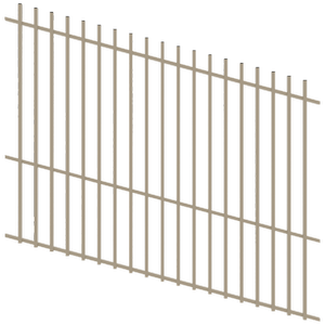 ProtectorAl 1201 - 2400 x 1800mm Paperbark Raked Up to 15º Batten Pool Fence Panel